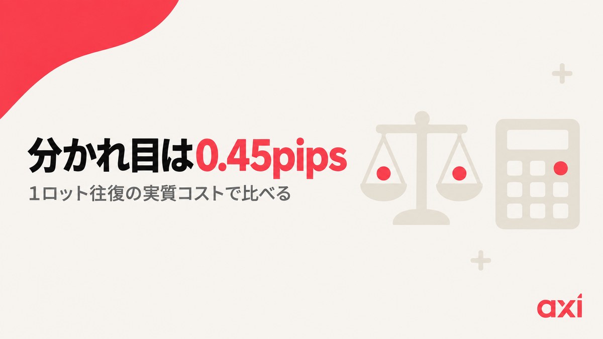AxiのStandardとPremiumの分かれ目は0.45pips