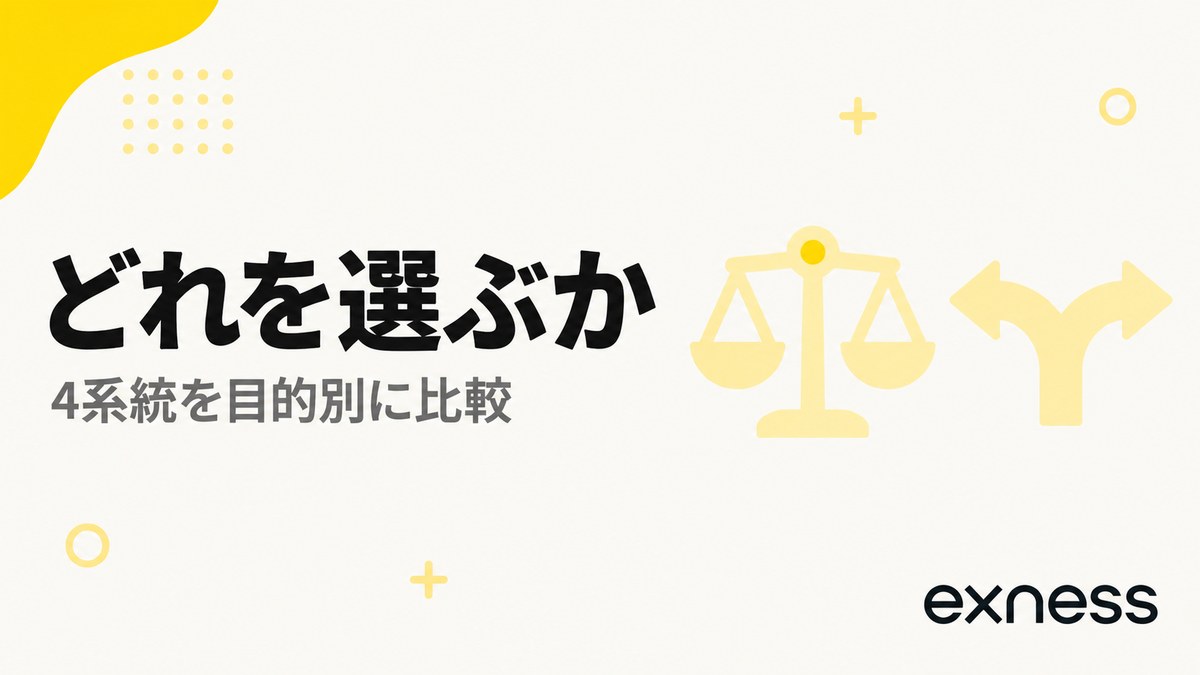 Exnessのどの入金方法を選ぶか。4系統を目的別に比較