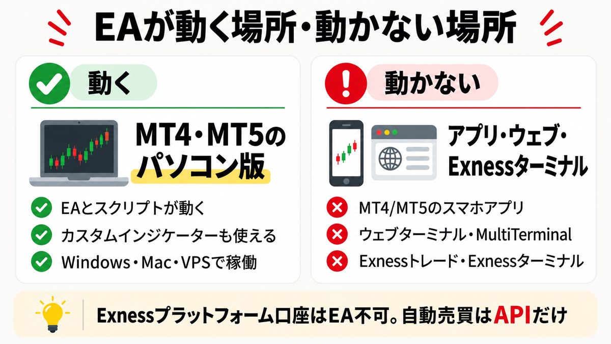 EAが動く場所と動かない場所の図解