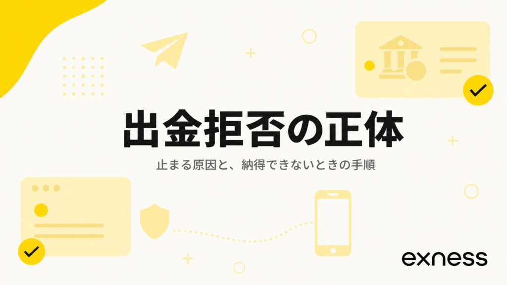 Exnessの出金拒否の正体｜止まる原因と納得できないときの手順