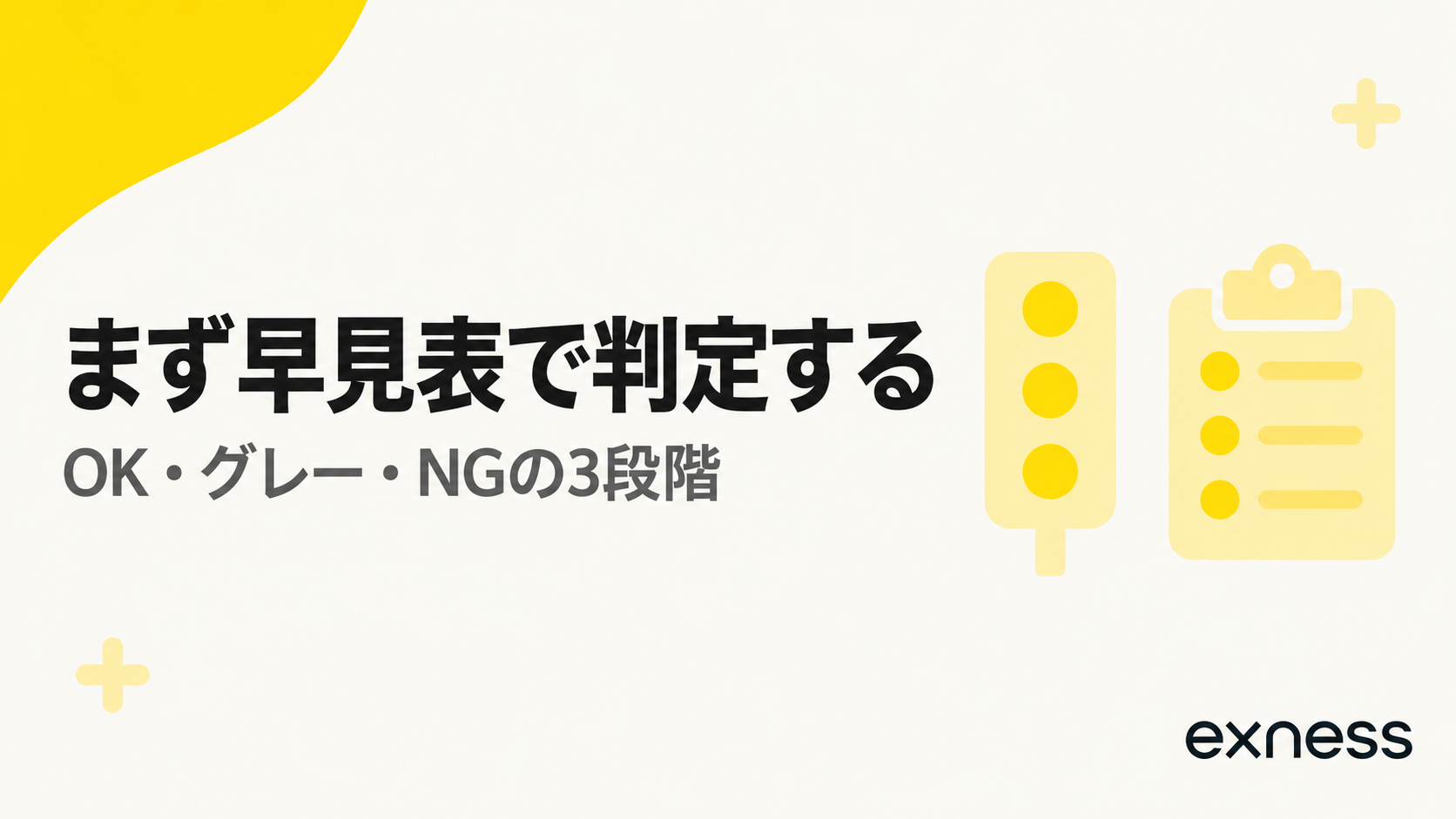 Exnessの禁止事項をOK・グレー・NGの3段階で判定する早見表の見出し画像