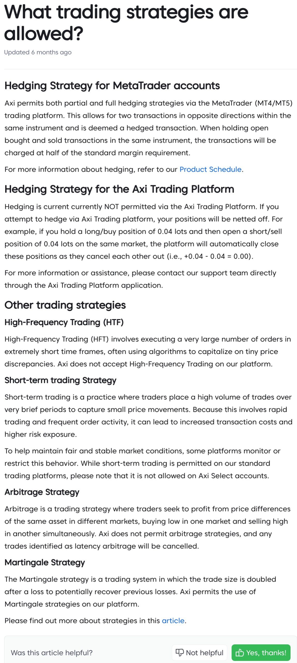 Axi公式ヘルプ「What trading strategies are allowed?」の英語版原文