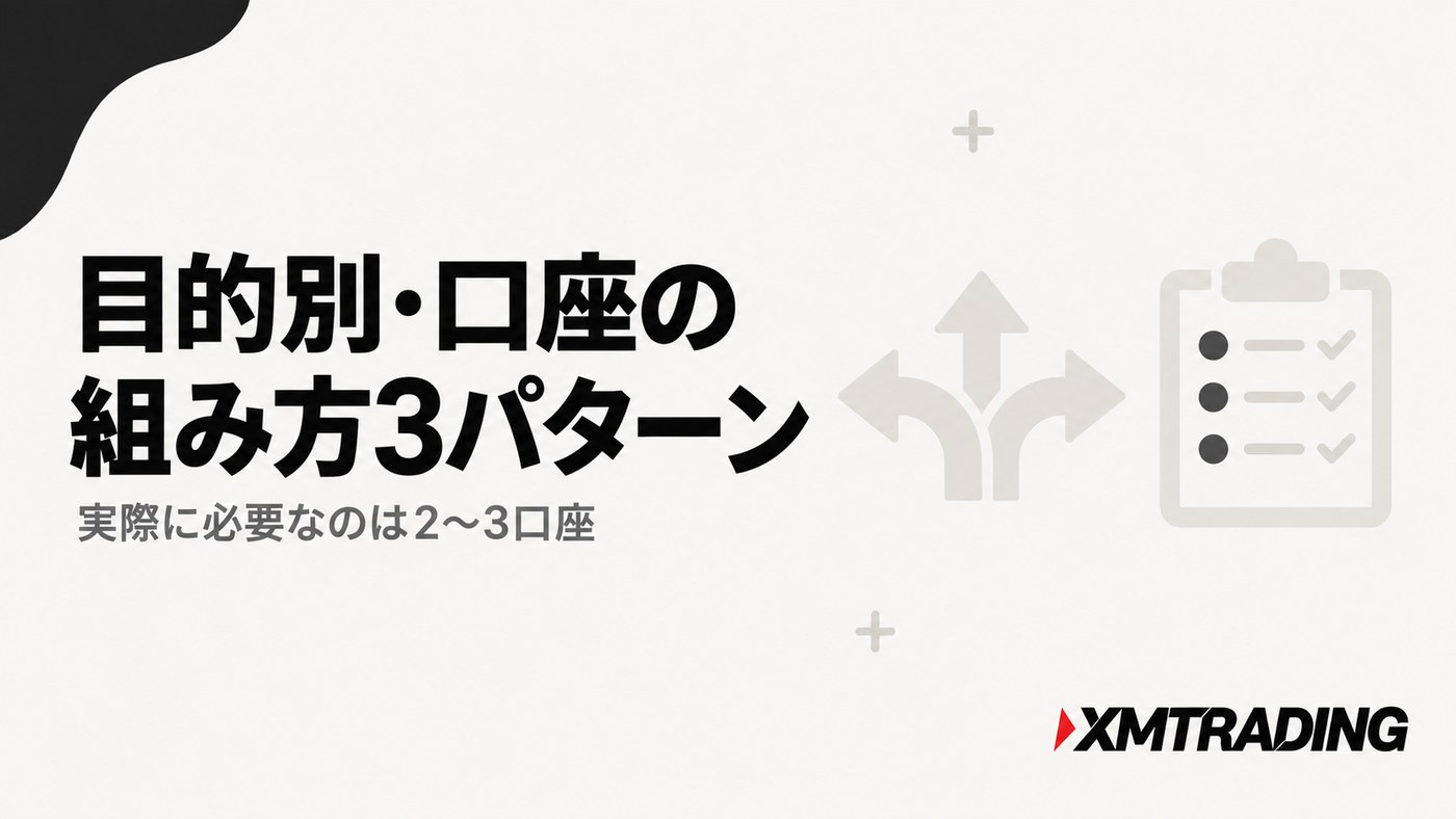 XM追加口座の目的別の組み方3パターン