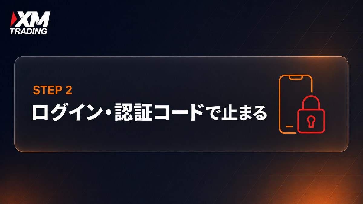 XMのログイン・認証コードで止まる原因