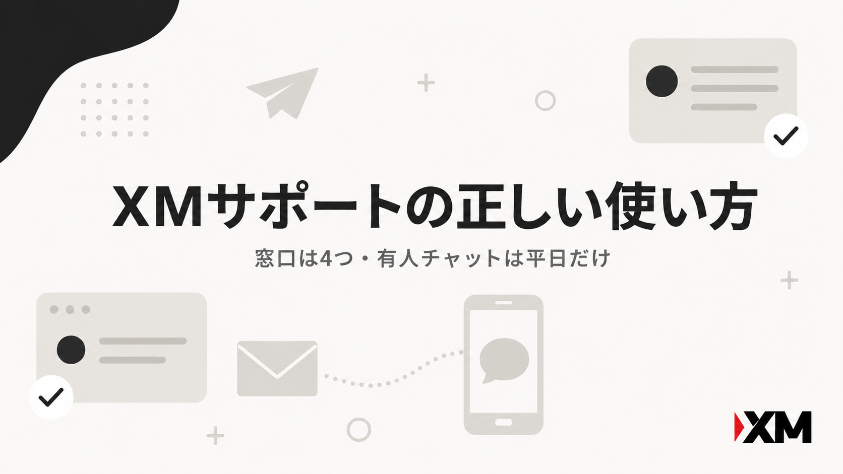 XMサポートの正しい使い方|窓口は4つ・有人チャットは平日だけ