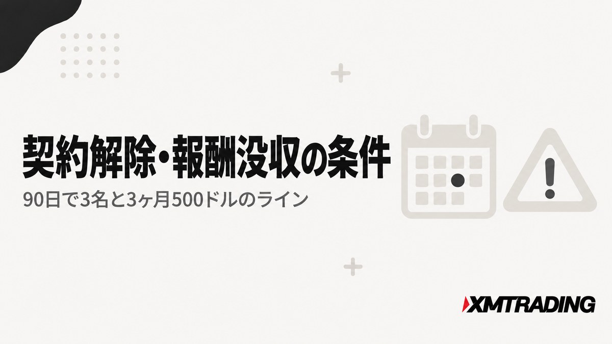 XMアフィリエイトで契約解除・報酬没収になる条件