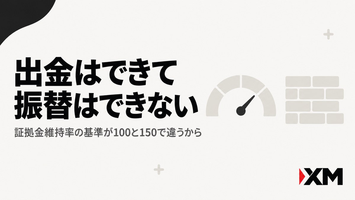 XMで出金はできて振替はできない理由を示す見出し画像