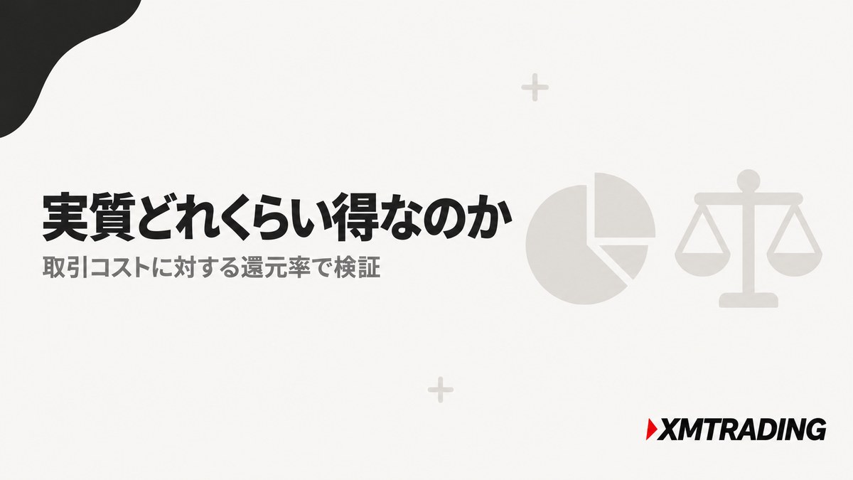 XMPの実質還元率を取引コストと比べて検証する