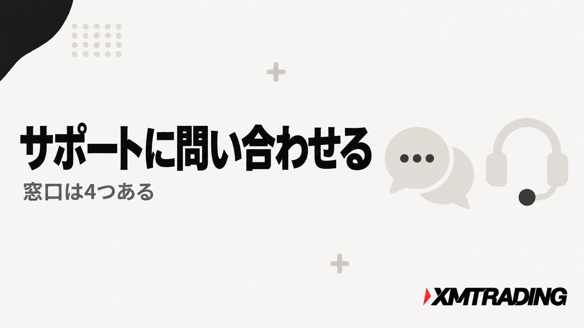XMのサポート窓口4つに問い合わせてサーバー名を確認する方法の見出し画像