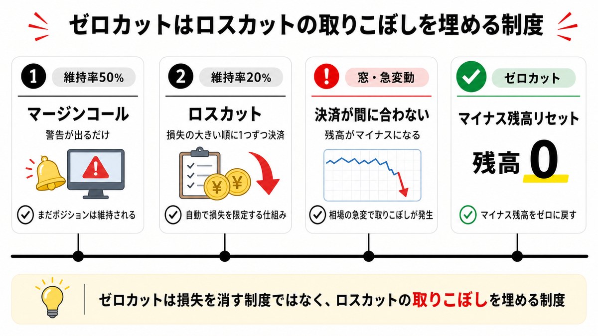 XMのマージンコール50%・ロスカット20%・窓・ゼロカットの時間軸