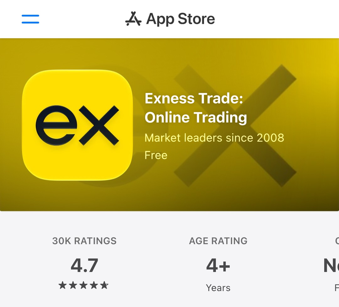 App Store（タイ）のExness Trade: Online Tradingの掲載ページ。評価4.7