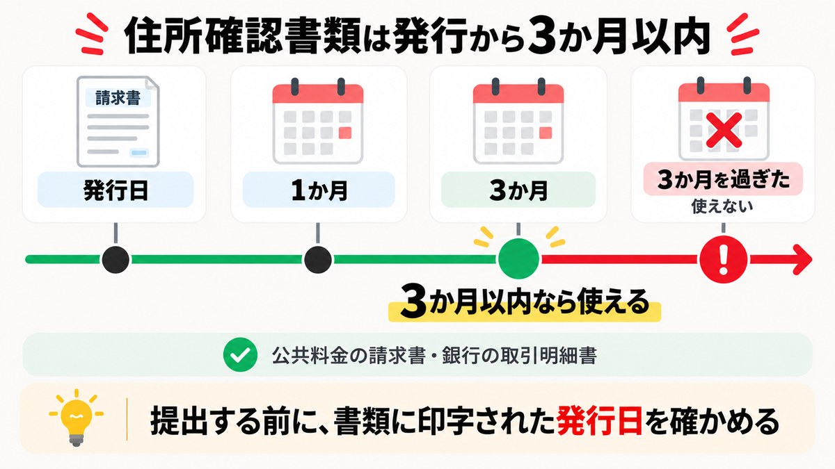 XMの住所確認書類は発行から3か月以内