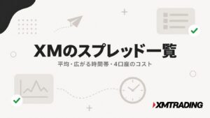 XMのスプレッド一覧|平均・広がる時間帯・4口座のコスト