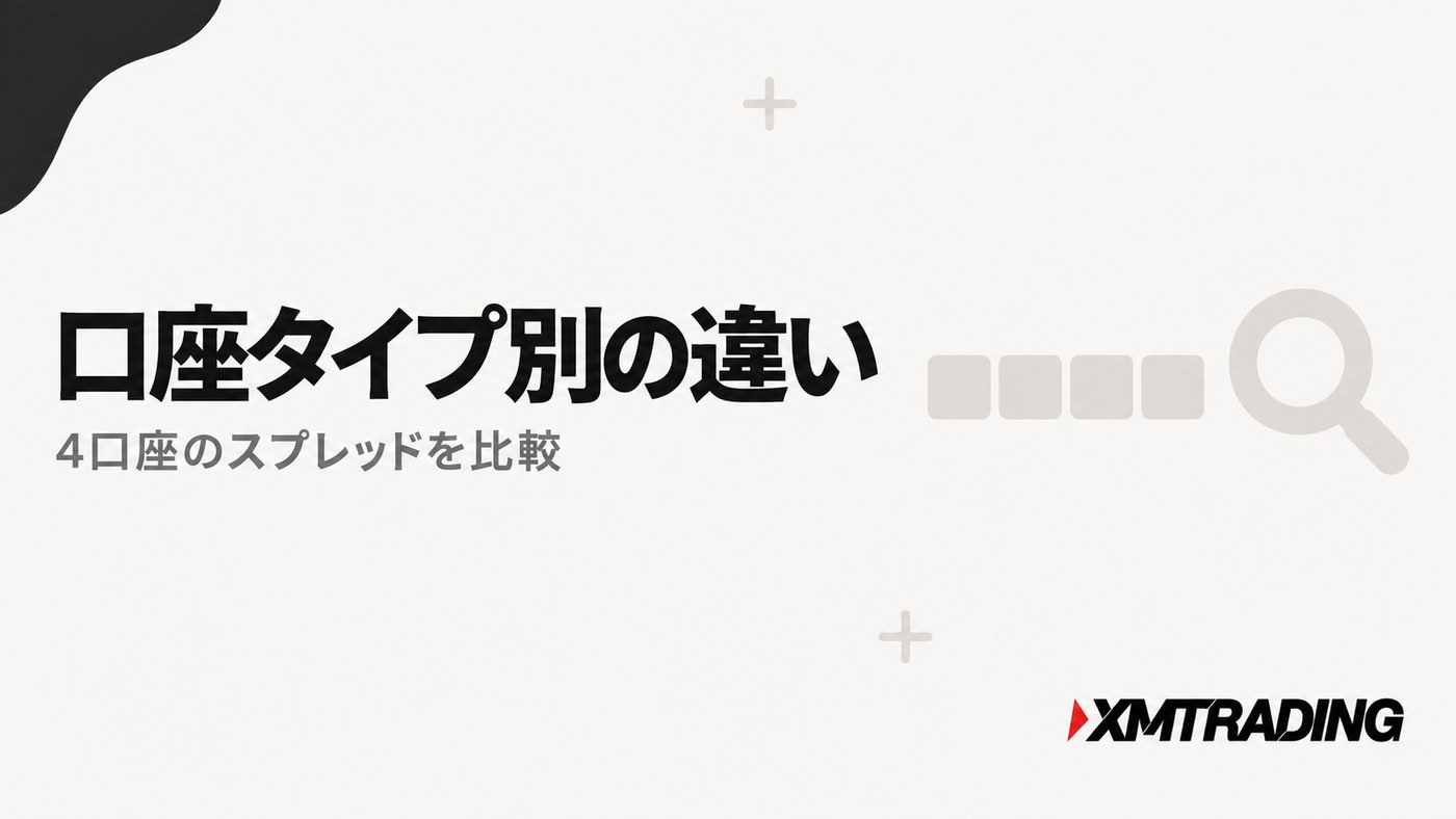 XMの口座タイプ別の違い|4口座のスプレッドを比較