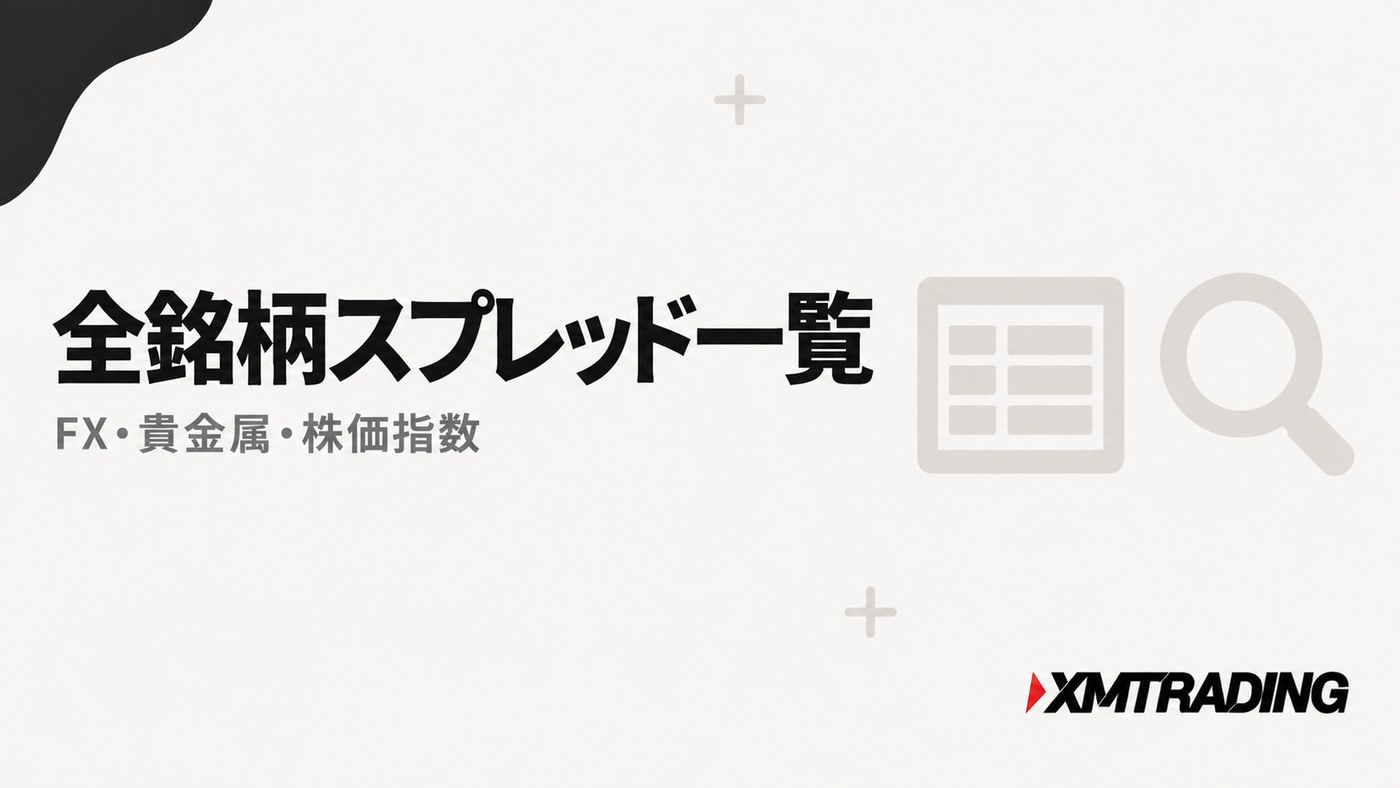 XMの全銘柄スプレッド一覧|FX・貴金属・株価指数